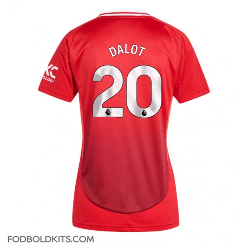 Manchester United Diogo Dalot #20 Hjemmebanetrøje Dame 2024-25 Kortærmet